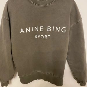 Anine Bing Sport Evan Sweatshirt in Olive